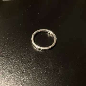 실버 텍스처 라운드 반지 17호