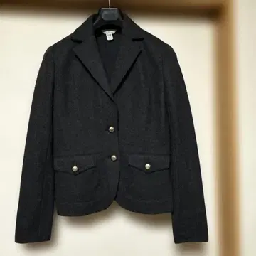 쿠미쿄쿠 다크 그레이 테일러드 자켓 모 소재