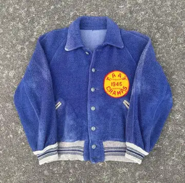 40s Lowe & Campbell 버튼 어워드 재킷