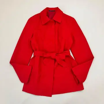 INED 이네드 A라인 숏 트렌치코트 레드 M