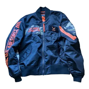 아비렉스 MA-1 플라이트 자켓 카모 패턴 카모플라주 M 사이즈 블랙