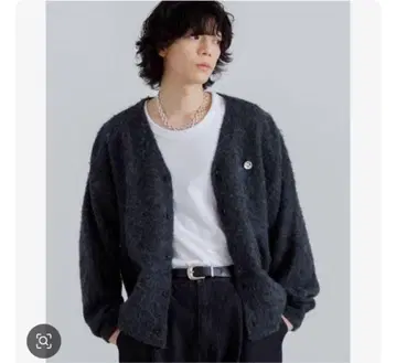 SINSS 샤기 니트 믹스 가디건