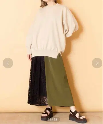 레이스 플리츠 스커트