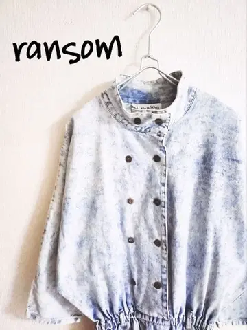 D221634 ransom U.S.A.제 7부 소매 데님 원피스