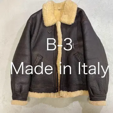 B-3 플라이트 자켓 이탈리아제 무스탕 가죽 자켓 보아 카라 부착