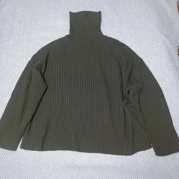 Plage 오버 사이즈 와이드 리브 터틀 카키