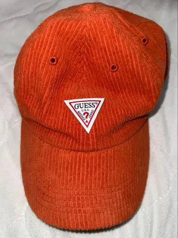 GUESS 코듀로이 캡 오렌지