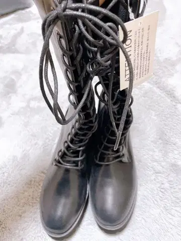 여성용 L 사이즈 부츠 레이스업 미사용