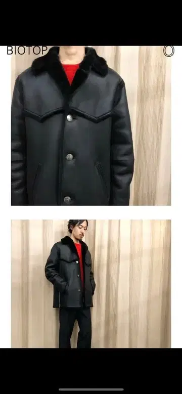 초레어 최고급 18fw the letters 무스탕 가죽 자켓