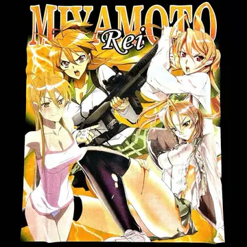 학원묵시록 HIGHSCHOOL OF THE DEAD 티셔츠 미야모토 레이
