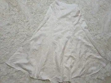 GRL 그레일 아이보리 플레어 스커트 레이스풍 M