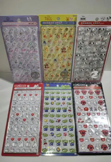 모자 꽁지 드롭 씰 디즈니 6개 정품