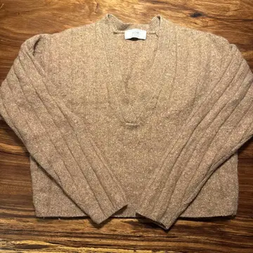 SLOBE iENA 베이지 V넥 스웨터