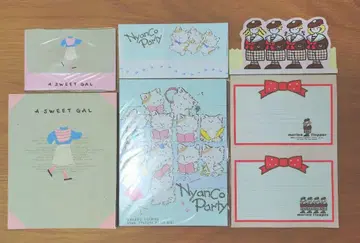 쇼와 레트로 미도리 유칼립투스 레터 세트 편지지 봉투 씰 1984년 외