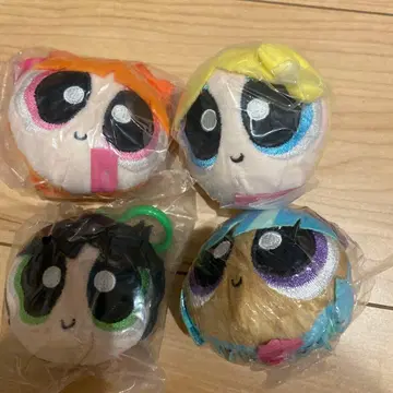 파워퍼프걸 페이스 봉제 인형 전 4종 컴플리트 세트 라스트입니다