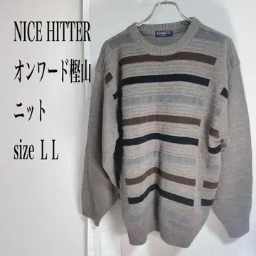 NICE HITTER 온워드 카시야마 스트라이프 니트 L 사이즈