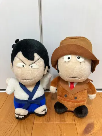 당시 루팡 3세 봉제 인형 2체 세트  제니가타 코이치 이시카와 고에몽