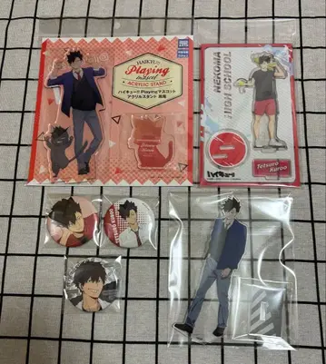 하이큐 쿠로오 테츠로 아크릴 스탠드 캔뱃지 묶음 판매