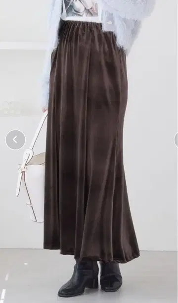 VIS 벨로아 내로우 스커트 M 사이즈 다크 브라운