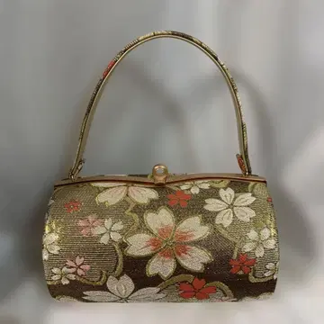 일본 의류 백 벚꽃 무늬의 골드 컬러 백