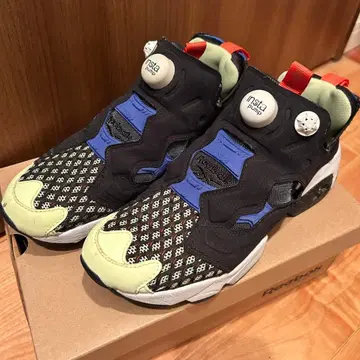 리복 인스타펌프 퓨리 블랙/파랑/노랑 24cm