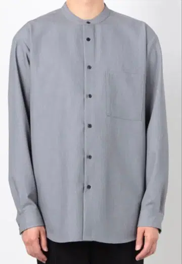 COMME CA ISM 울라이크 밴드 카라 셔츠 그레이