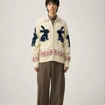 미사용 새상품 완판 GU 풀 집업 니트 자켓 by rokh 남녀 공용