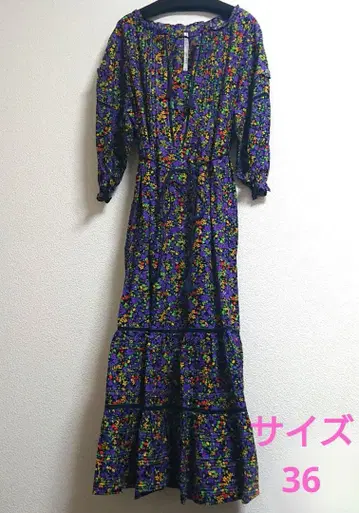 MUVEIL 뮤베일 꽃무늬 롱 원피스 사이즈 36 새상품