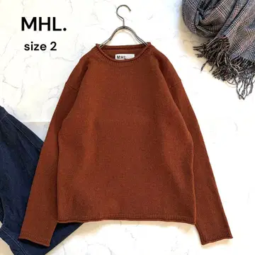 MHL. 크루넥 스웨터 롤넥 (M) 브라운