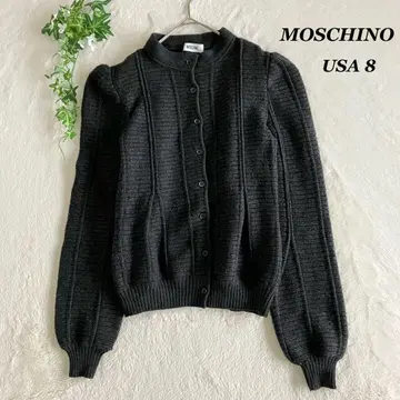 MOSCHINO 모스키노 (USA 8) 블랙 가디건 빈티지풍