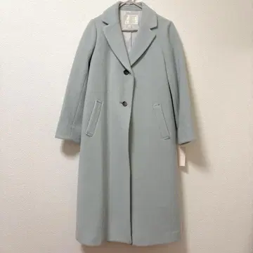 미사용 새상품 Feroux 모사 체스터 롱 코트 라이트 그린