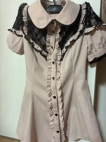 시크릿허니 리본 레이스 셋업 핑크 블랙