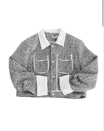 ALUDE 트위드 숏 자켓