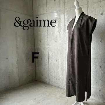 gaime 다크 브라운 슬리브리스 원피스 F