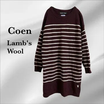 코엔 ] 튜닉/니트 원피스/ 램스울 스웨터 [ F ] 보르도