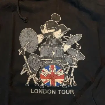 Disney 후드티 미키마우스 드럼 Rock