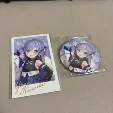 브이스포! 크리스마스 2023 요루노 쿠로무 폴라로이드 캔뱃지