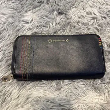 까스텔바작 스트라이프 블랙 장지갑