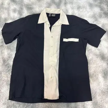 Kennington 반팔 셔츠 M 블랙/화이트