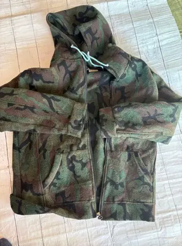 카모 패턴 후드 부착 후드티