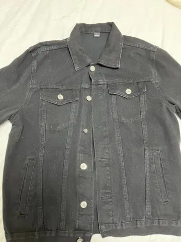 블랙 데님 자켓