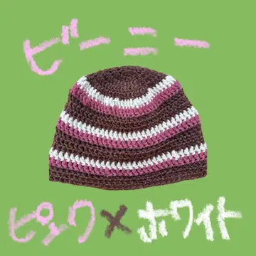 니트 모자 핸드메이드 비니 버킷햇 크러셔 모자 브라운 수공예