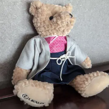 새상품 렉서스 LEXUS 곰 봉제 인형 기모노 설날 30cm