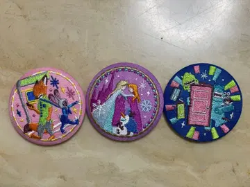 캐릭터 자수 핀 배지 3종 세트