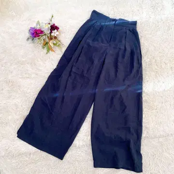 새상품급 [ isato ] 네이비 플리츠 와이드 팬츠(38/M)