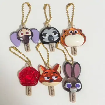 주토피아 캐릭터 키링 6개 세트