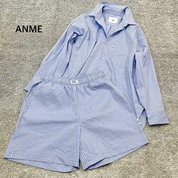 [ ANME ] 스트라이프 오버 셔츠 숏팬츠 셋업 루즈핏