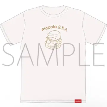 지브리 입체 조형물전 한정판 T셔츠 붉은 돼지 피콜로 아저씨 아이보리 L