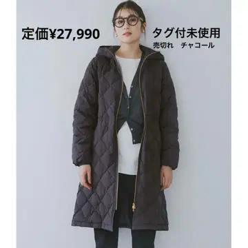 택 포함 미사용 UNFILO x TAION 다운 A라인 코트 품절 차콜