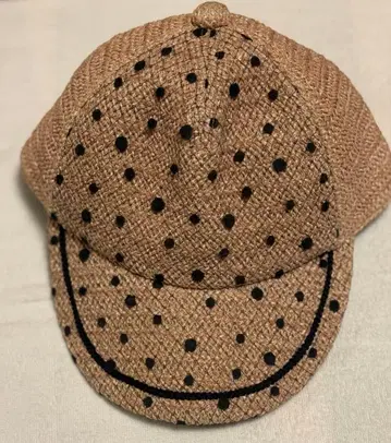 ca4la 카시라 도트 튤 밀짚모자